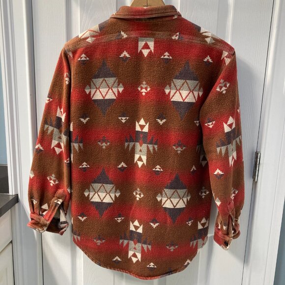 VINTAGE Ralph Lauren RRL Double RL Jacquard Work Shirt Southwestern Aztec Medium - Picture 5 of 7
